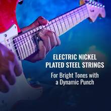 6pcs/Set Electric Guitar Strings - Nickel Plated High Carbon Steel - Alloy Wound - Premium Steel Core - No Numeric Markings