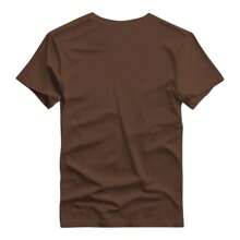 Men's 100% Cotton T-Shirt Ranch Texas Cowboy Country Print New Release - 鏽棕色 - 查看 2