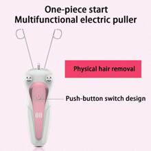 1件 USB充電式電動女性面部除毛器 - 無痛面部修剪器適用於下巴、嘴唇、手臂、腿部，500mAh鋰電池，柔軟光滑，理想的節日禮物，親膚，輕巧便攜，乾濕兩用，送女友禮物 - 金色 - 查看 7