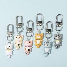 6 chiếc móc khóa mèo nhiều màu sắc dễ thương Y2K thích hợp cho chìa khóa xe cầm tay phụ kiện ba lô phụ kiện thời trang lý tưởng cho quà tặng hàng ngày và tiệc tùng trở lại trường học - nhiều màu - Xem 8