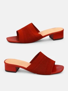 Comfortable Casual Wedge Slippers For Women, Suitable For Everyday Wear - Burgundy - View 3