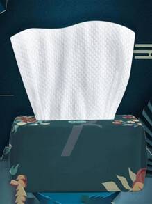 1 Pack Disposable Face Towels, Thick Pure Cotton Facial Cleansing Wipes, Soft Absorbent Reusable Wet/Dry Wash Cloths - White - View 1