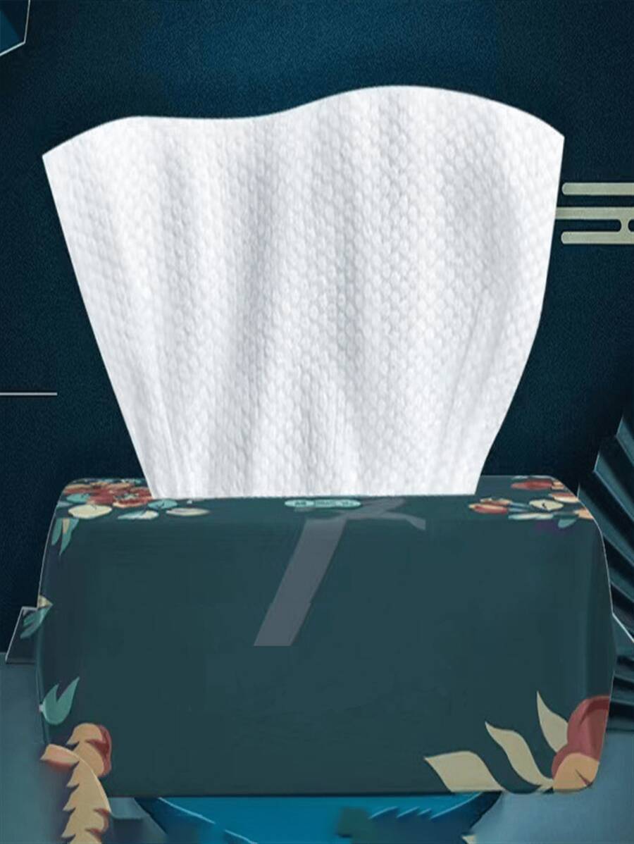 1 Pack Disposable Face Towels, Thick Pure Cotton Facial Cleansing Wipes, Soft Absorbent Reusable Wet/Dry Wash Cloths - White - View 1