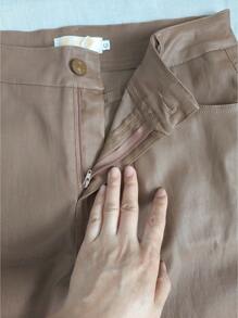 Women's Resin Elastane Pants - Khaki - View 4