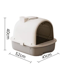 Large Self-Cleaning Cat Litter Box With Carbon Filter Technology, Hooded Enclosed Tray With Odour Control System & Anti-Splash Design, High Capacity Drawer-Style Potty Pan For Multi-Cat Households (Privacy Hood + Easy Scoop)