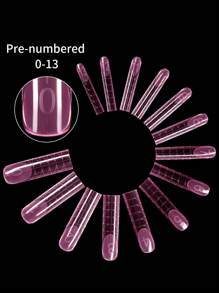 140pcs/Box Gel Nail Tips Kit, Pre-Formed False Nails For Gel Polishing, Soak-Off Easy Nail Extension Acrylic Fake Nail Tips, Crystal Nail Mold Without Paper Form For Quick Uv/Led Extension, Dual-Ended Nail Extension Tool Press On Nails Nail Supplies