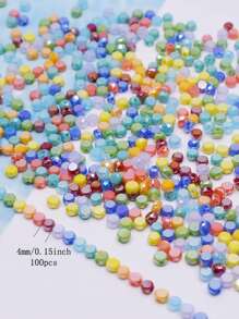 Mixed Color 30pcs 8mm/Bag Flat Round Faceted Glass Beads AB Color Disc-Shaped Glass Loose Beads For Jewelry Making DIY Bracelet Earring