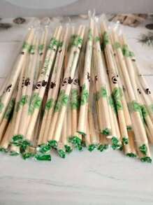 [数量] 件竹筷子，独立包装，小圆形，卫生便携，寿司餐具，适用于寿司、面条和外卖 - 光滑防粘设计 - 彩色 - 查看 3