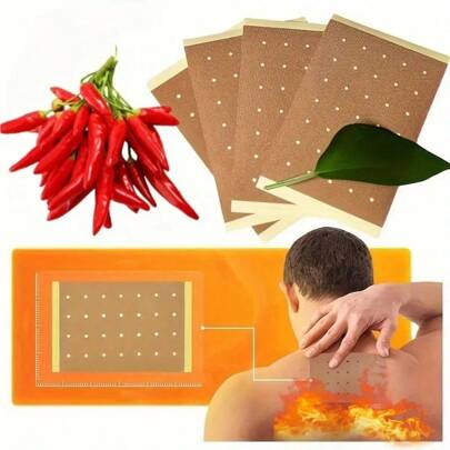 8/32片草本热敷贴 - 天然成分（薄荷、桉树、生姜、迷迭香、鼠尾草）适用于背部、膝盖、颈部、肩部 - 非电式肌肉和关节不适 - 家居必备及节日礼物