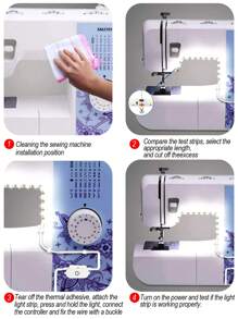 1 pezzo Barra luminosa a LED da 1,08 piedi alimentata tramite USB per macchina da cucire, con interruttore touch, dimmer touch, autoadesiva, luce calda/bianca, perfetta per decorazione domestica, artigianato e illuminazione della macchina da cucire