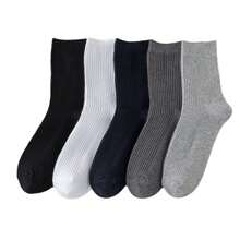 5 Pairs Men's Casual Business & Sports Crew Socks' - Multicolor - View 2