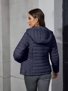 Chaqueta minimalista para mujer Risissida para exteriores en otoño, con capucha y bolsillos, adecuada para ir al trabajo y abrigo de invierno de ocio para mujeres
