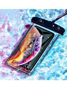 Waterproof Bag Universal, Waterproof Phone Pouch, Airbag Waterproof Mobile Phone Bag, Swimming Underwater Waterproof Phone Case, Beach Cellphone Dry Bag For Smartphone Sports Bag Sport Bag Holiday Travel Vacation Summer Swimming Bag ,Beach Vacation Essentials,Glowmode Organizer, Glowmode Bag, Phone Hold Case, Traveling Bag - Multicolor - View 4