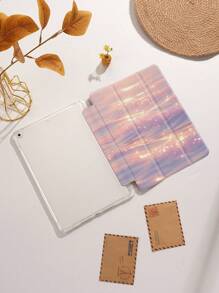 Pink Sheen Iridescent Sea Protective Case Compatible With IPad Air 4/5 10.9 Inch, IPad 7/8/9/10.2 Inch, IPad 10th Gen, Compatible With Kindle Paperwhite 12th Gen 2024, Kindle (11th Generation) 2022 Release, Compatible With Samsung Galaxy Tab S6 Lite 10.4 Inch, The Case Has Auto Sleep/Wake Function, Multiple Styles Of Covers Available.