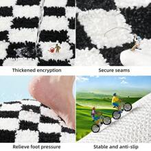Flocked Minimalist Black & White Bathroom Floor Mat, Heart Shaped Bathroom Rug, Quick Dry Super Soft Fiber Non-Slip Washable Bath Mat, 1pc In Medium And Large Sizes For Bathroom, Kitchen And Shower Home Bathroom Decor Floor Carpet Outdoor Rug Door Mat Fall Decor Bathroom Accessories Back To School