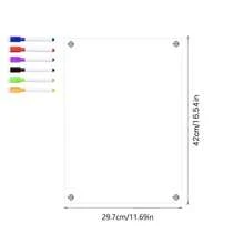 Pizarra blanca magnética de acrílico, incluye 6 marcadores, para crear imanes DIY para nevera, planificación semanal/mensual, notas y escritura de mensajes