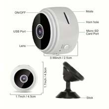 Cámara de seguridad resolución de 2MP visión nocturna Mini Cámara A9 - Blanco - Ver 5