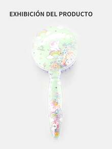 New Cartoon Comb With Glitter And Sequins In The Shape Of A Round Star - Olive Green - View 2