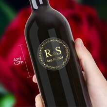 Customized Transparent Waterproof Labels For Weddings And Events - Elegant Gold Foil Custom Stickers With Names And Dates - Personalized Clear Vinyl Decals For Party Favors, Gift Wrapping, And Sealing Invitations For Anniversaries, For Children's Day, For Birthdays, For Graduation, For Housewarming, For Mother's Day, For Valentine's Day, For Father's Day, For Weddings Home, Kitchen, Dining Room, Bathroom, Living Room, Bedroom, Office, Tea Room,School Essentials,Home & Living,Christmas Home Atmosphere,Personalized Labels,Chic Design