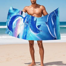 Beach Towel, Terry Cloth Bath Towel, Absorbing Swim & Bath Robe, Sports & Summer Towel