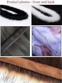 1 Meter Widen Artificial Fur Edge Decorative Fabric Pieces Fashion Tape Sewing Accessories Craft Bride Clothing Fur Accessories Washable With Lace Trim Fur Strips Easter Decor Sewing Artificial Imitation Raccoon Fur Hat Strips Diy Fur Edge Accessories Lace Fur Colorful Plush Strips Nightgown Fur Edge DIY - Multicolor - View 12