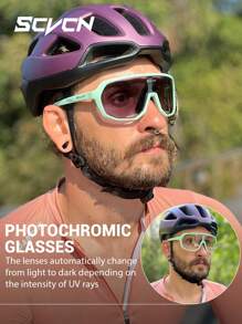 SCVCN Photochromic Cycling Glasses Men Women Outdoor Sports Bike Riding Camping Golf Eyewear Fashionable New Photochromic Vacation Fishing Eyeglasses Bicycle Day Night Cycling Glasses - Multicolor - View 5