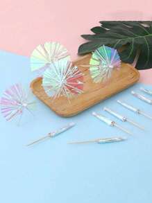 20-100 chiếc ô giấy mini, ô che đồ uống, ô giấy có tăm gỗ dùng trang trí bánh cupcake chanh mùa hè, trang trí tiệc ngoài trời, cắm trại. - Nhiều màu - Xem 2