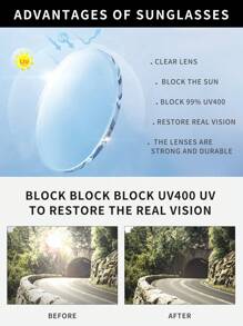1pc Men's Oval Small Frame Simple Stylish Fashion Fashion Glasses (Suitable For Driving, Travel, Casual, Vacation, Outdoor Sports, Daily Use) For Summer Beach Vacation,Outdoor,Travel - Green Frame Yellow Green Tablet - View 3