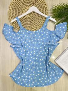 Duna Fabric Blouse, Beautiful Fashion - 淺藍色 - 查看 2