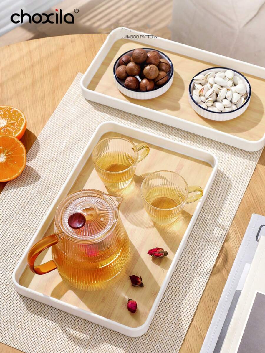 choxila 1 个日式托盘、储物托盘、茶盘、放置餐具、咖啡机或珠宝，适用于每日下午茶、早餐、客厅、办公室、酒店