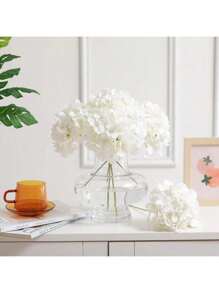 1/5/10PCS Artificial Flowers-Hydrangea Macrophylla, Silk Hydrangea Macrophylla, Fake Plants, Home, Dining Room, Living Room, Outdoor Garden Decoration,The Art Of Inserting Flowers, Photography Props, Autumn, Spring, Vase, Flower Wall, Flower Wreath, Bridal Bouquet, Wedding Decoration, DIY Flower Wreath Materials, Birthday Party Decoration Materials, Home Decoration Accessories, Valentine's Day.