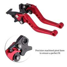 Accesorios Tuning Moto: Manillar CNC Tuning con múltiples rangos ajustables. Manillar de conversión freno de disco delantero y freno de tambor trasero con maneta ajustable para ciclomotores, maneta de embrague freno corta, compatible con GROM MSX125 2014-2019, CBR250R 2011-2013, CBR300R/CB300F/FA 2014-2019, CB400F/CB400R 2013-2015, CBR500R /cb500r/cb500 0f/x 20 us 13-2019, - Rojo - Ver 6