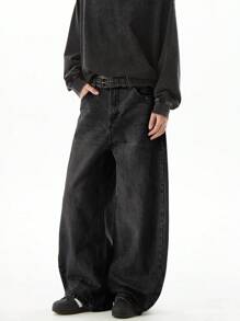 1 Stück locker sitzende, lässige, weite Boyfriend-Style Jeans, vielseitiger Partnerlook