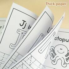 1 本/28 页 LACHILLY 字母练习册 - 彩色教育手写练习册，包含字母和动物