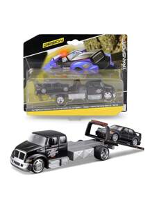 Burago Maisto1:64 Mercedes Benz 190E Toy Car Modified Car Transporter Set Simulation Alloy Material Flatbed Tractor Trailer Car Model Toy Birthday Christmas Gift For Kids
