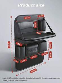 1 Peça/2 Peças Bolsa de Armazenamento nas Costas do Assento do Carro de Grande Capacidade, Organizador de Assento de Carro com Bandeja Dobrável para Tablet, Porta-Copos/Lenços, Bolsa de Armazenamento no Banco Traseiro, Bolsa Organizadora Automotiva de Vários Bolsos