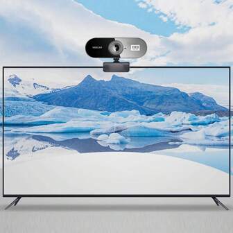 2K HD Webcam, Customized For Video Conferencing, Online Classes & Live Streaming, Intelligent Auto Focus, Plug & Play USB, Ultra-Clear & Detailed Image Quality, Enhancing Online Learning, Live Streaming & Video Meetings