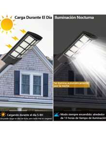Lámpara solar, luces LED de exterior para iluminación de caminos, jardín, patio