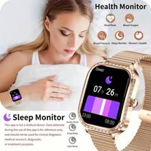 SENBONO Women Smart Watch With Fitness Tracker, Wireless Call, Smart Sitting Reminder, Real-Time Weather Forecast, Pedometer - Stylish New Sports Design For Active Women, Compatible With Android And IOS - Rose Gold - View 6