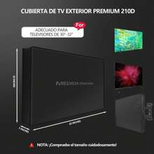 Cubierta de TV para Exteriores,Funda para TV de Exterior Resistente a la Intemperie y al polvo,Adecuado para LED, LCD, OLEDProtector de Visualización de TV Exterior - Negro - Ver 6