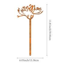1pc Rustic Metal Flower Potted Decor, Garden Stake Decoration, Vintage Iron Flower, Suitable For Garden, Farm, Yard, Lawn
