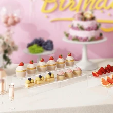 1 Set Acryl Dessert Ständer - mehrstufige Cupcake Präsentation, geeignet für Geburtstag, Hochzeitsfeier, Dessert Tisch oder Teezeremonie