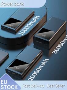 1 Pc Multi-Functional 10000/20000/30000mAh Power Bank: LED Battery Indicator, 22.5W Super Fast Charging, Dual USB Ports, Outdoor Emergency Light, Rectangle Portable Design - Multicolor - View 9