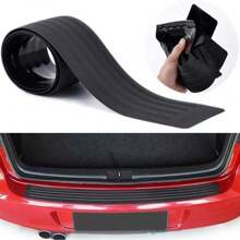 NetHong 104cm Car Rear Sill Body Bumper Guard Protector Rubber Plate Trim Strip Cover - Black - View 2