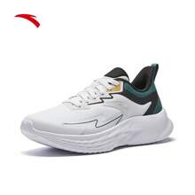 Anta Zapatillas de running ligeras y transpirables en color negro para hombres, nuevo modelo de verano 2025 con absorción de impactos, antideslizante y suela