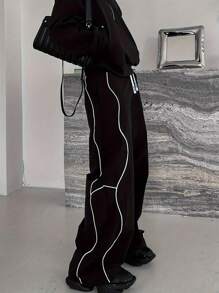 Tween Boys Casual Drawstring Cargo Pants, Fashion Streetwear For Spring, Autumn, Summer