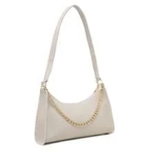 Women's Small Chain Crossbody Shoulder Bag Stylish - Ivory - View 4