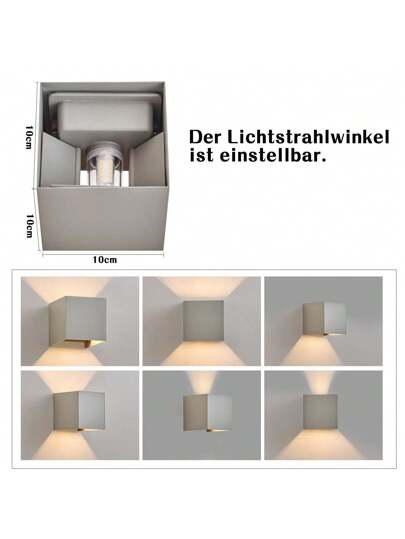 LED Wand Verlichting Outdoor Zwart Up/Down Lamp Indoor Outdoor, Replaceable G9 Bulb, IP65 Rated, 3000K Warm Wit Stairwells Exteriors view 2