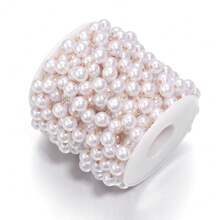 5m/Roll Faux Pearl Earring, Necklace, Bracelet, Bag Chain, High-Quality Lightweight Luxury Spacer Beads Chain, DIY Bracelet Necklace Craft Supplies - Imitation Pearl Chain - View 10