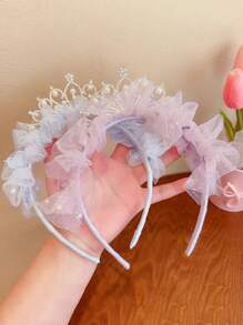 1 sztuka korona na głowę księżniczka super wróżka opaska na głowę urodziny nakrycie głowy obręcz do włosów słodka i słodka spinka do włosów akcesoria do włosów